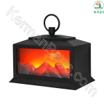 Table lamp with fireplace lantern design, model 100357380