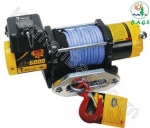 Synthetic rope winch 6500 pounds
